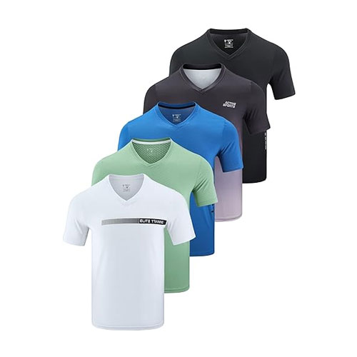 Mens V-Neck Dry Fit T-Shirts